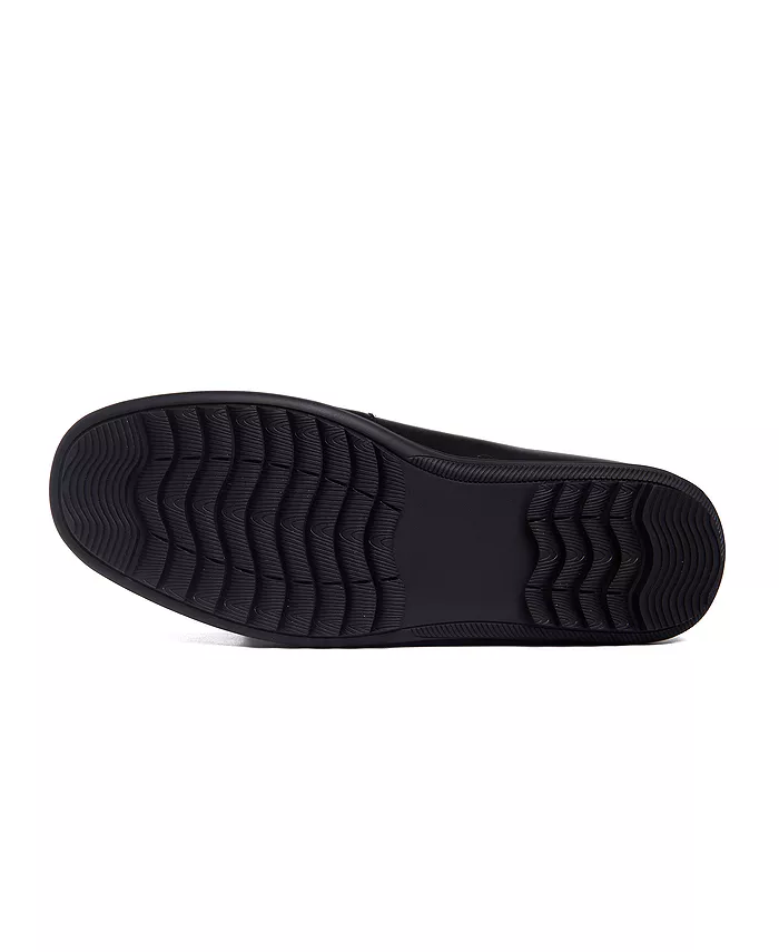Эллиот Роуд Кожаные Лоферы с Пряжкой и Технологией Hands-Free Slip On Marc Joseph New York, черный — фото 4