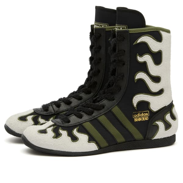 X brain dead japan hi кроссовки Adidas, Core Black, Crystal White & Gold — фото 2