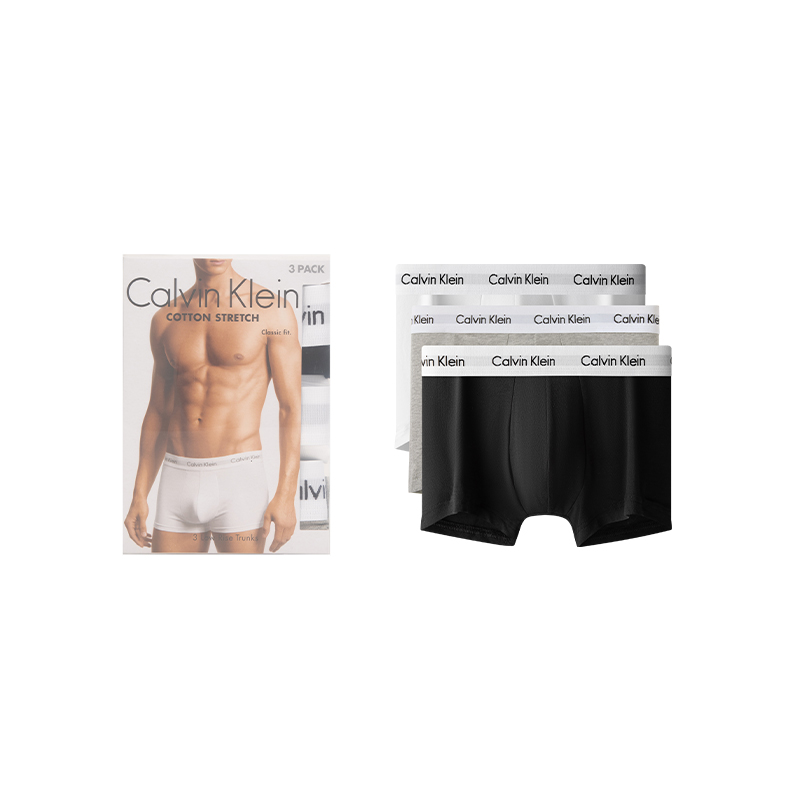 Calvin Klein Трусы Мужские 3 Штуки, 2 Упаковки (Черный/Белый/Серый) — фото 2