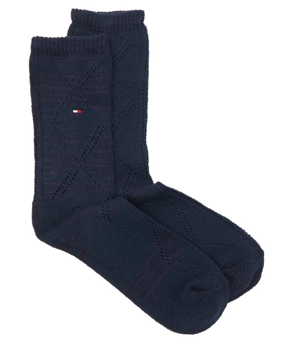 

Носки ажурные Tommy Hilfiger с узором, синий