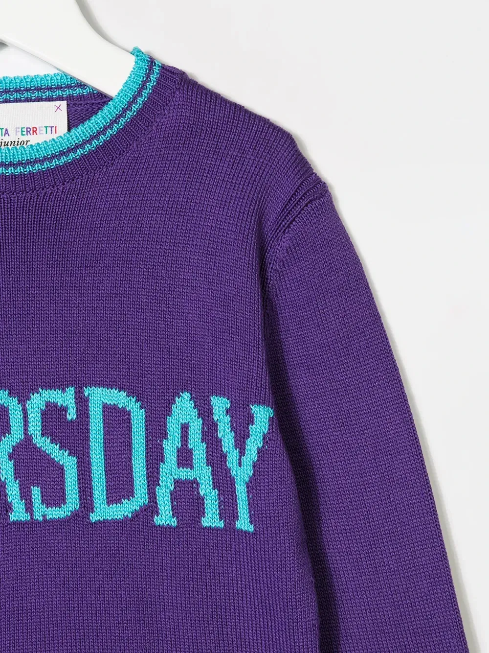 Свитер с принтом Thursday Alberta Ferretti Kids, фиолетовый — фото 3