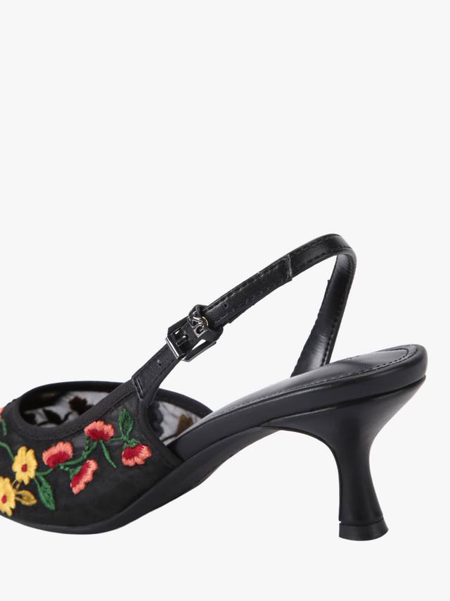 Aria Low2 туфли-лодочки на каблуке kitten с цветочным принтом KG Kurt Geiger, Black/Multi — фото 3
