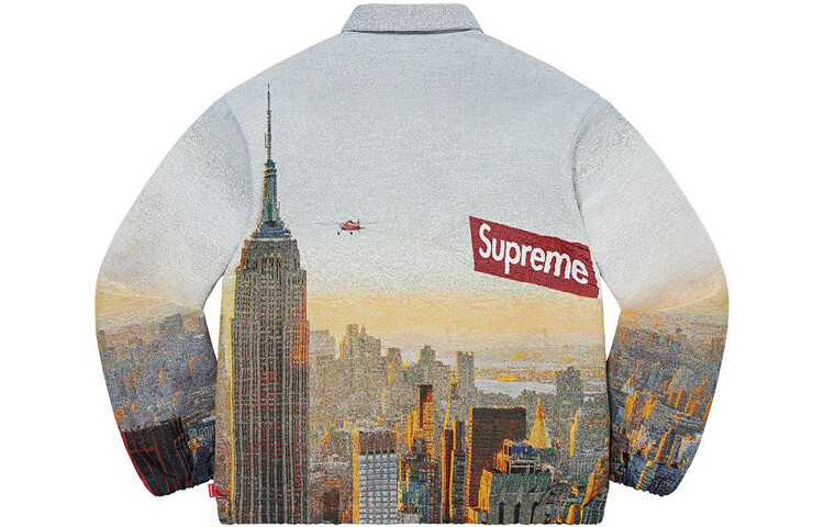 Осень/Зима 2020 Куртка унисекс светло-голубая Supreme, светло-голубой — фото 2