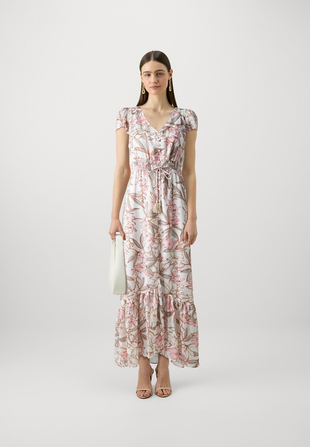 

Платье макси DESTINY V NECK Guess, белый