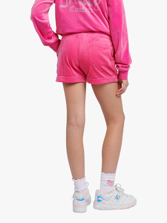 Детские велюровые складывающиеся шорты Juicy Couture, Fuchsia — фото 3