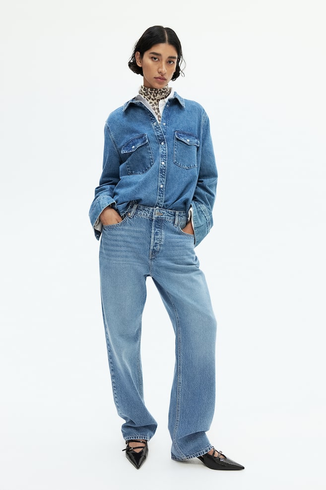 

Прямые джинсы H&M, синий
