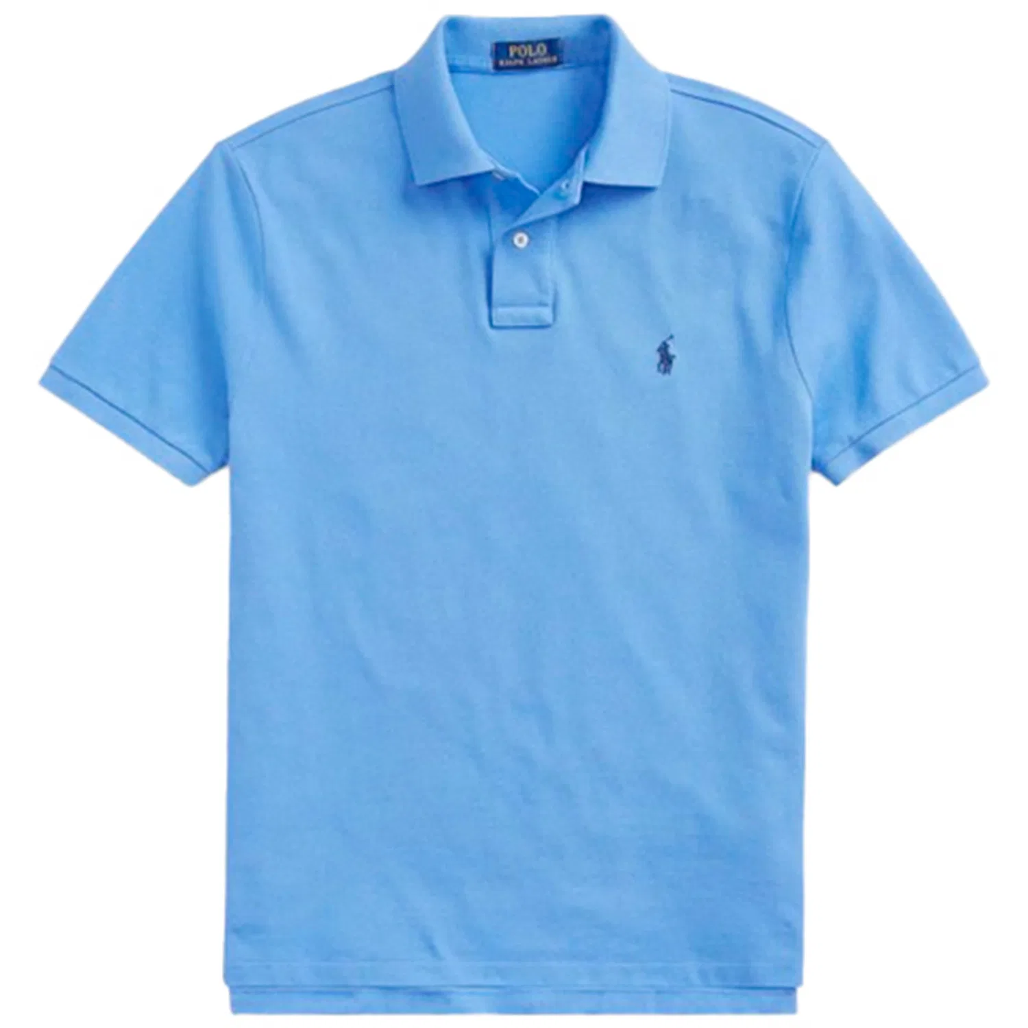 Поло с вышитым логотипом Polo Ralph Lauren синее