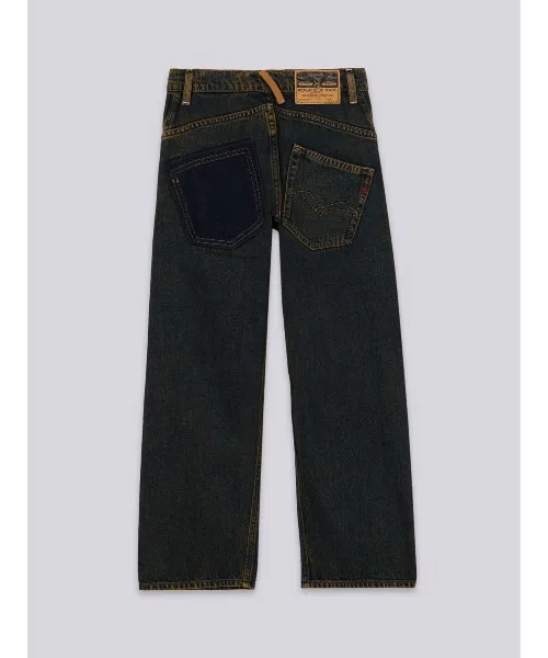 Детские брюки Replay багги из денима синие — фото 2