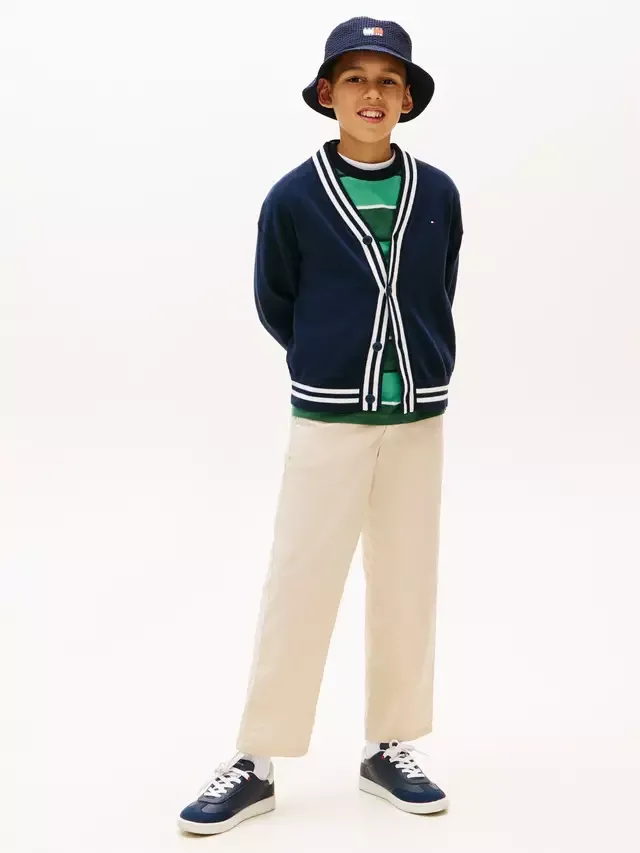 Детские свободные брюки-чиносы, бежевые Tommy Hilfiger — фото 2