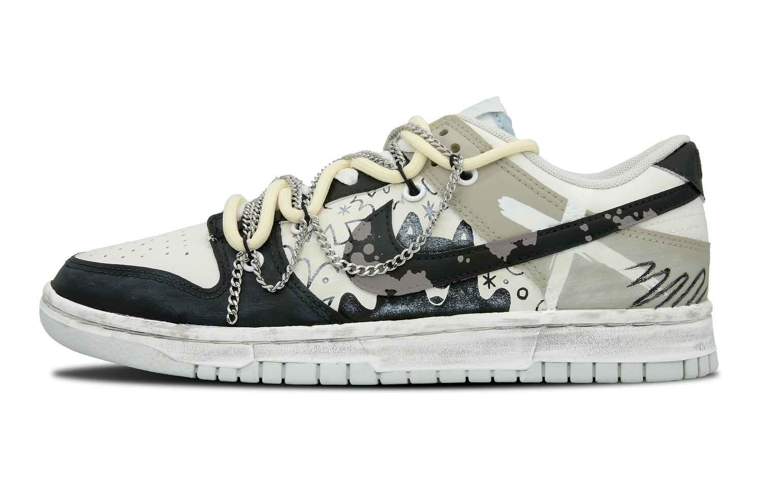 

Кроссовки Nike Dunk Skateboard Shoes Men Low-Top Beige Gray