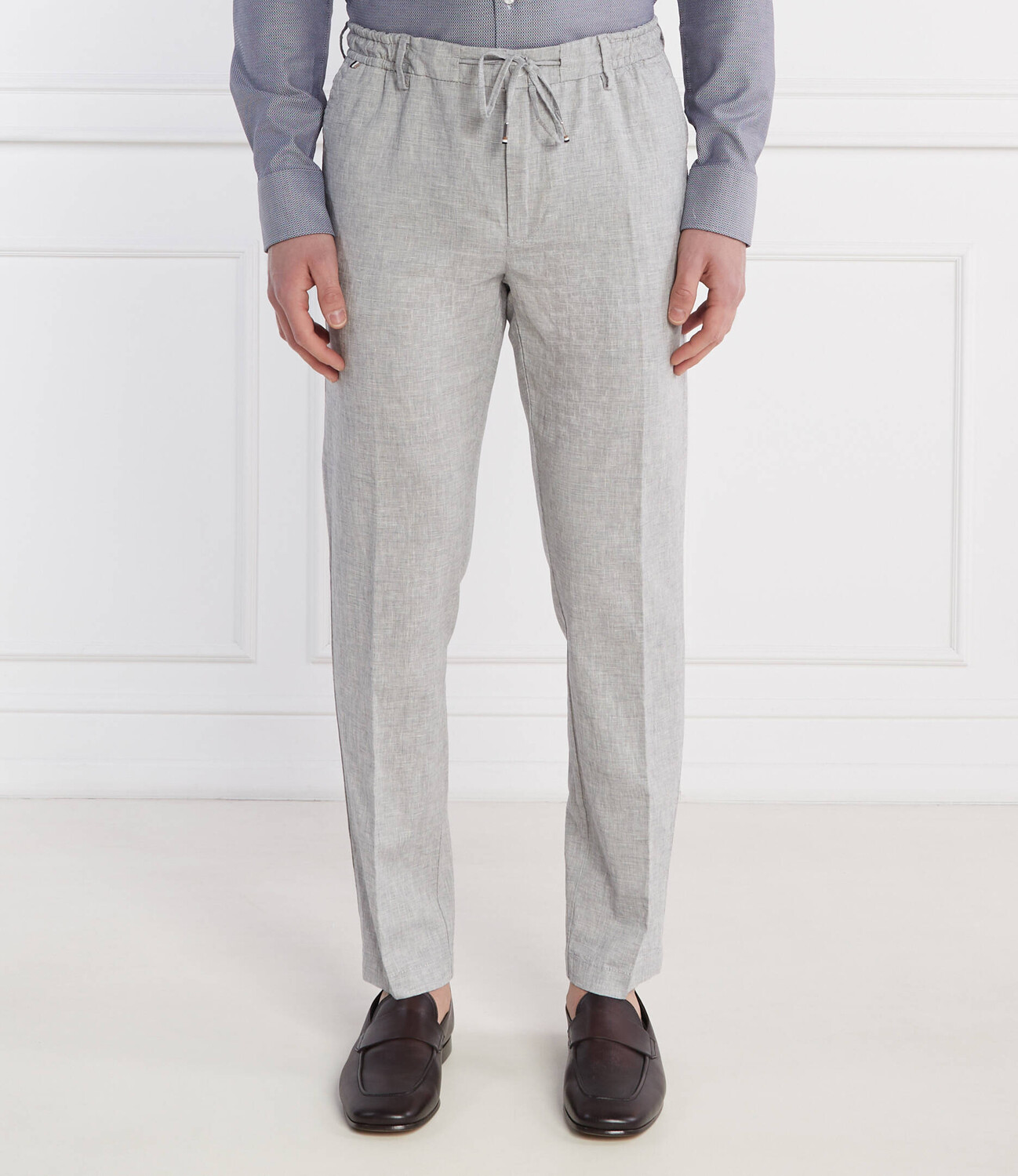 

Брюки BOSS BLACK Kane-DS Tapered fit, серый