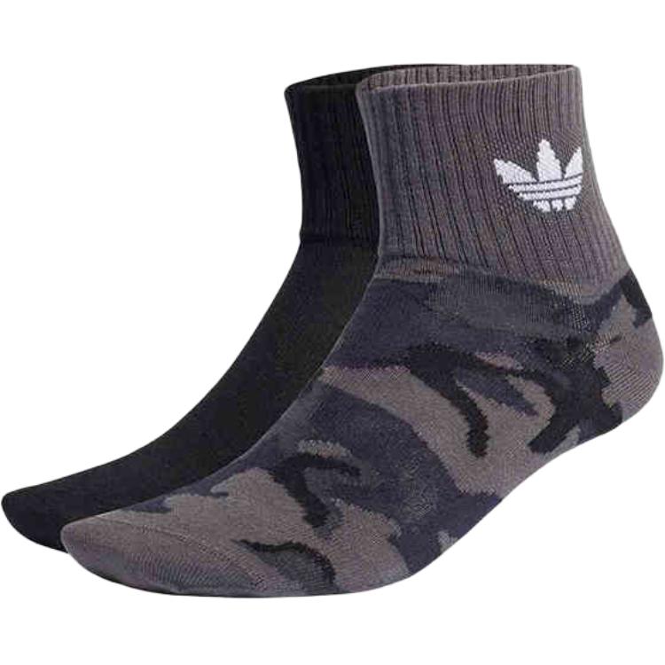 

Низкие носки унисекс 2 пары Adidas Originals, 2 Pack (черный+Camouflage серый)