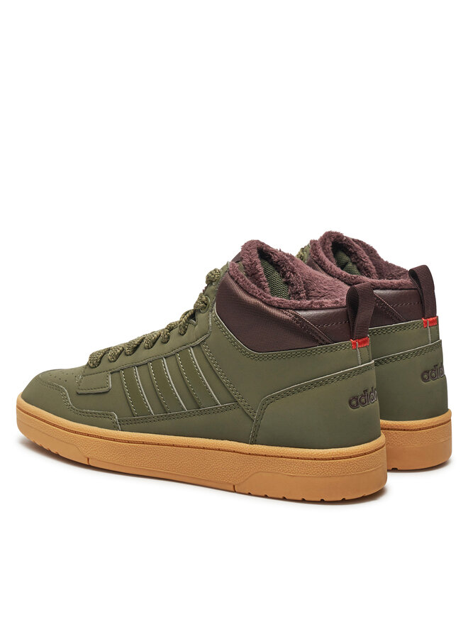 Кроссовки adidas Rapid Court Mid Winterized JR2813, зеленый — фото 3