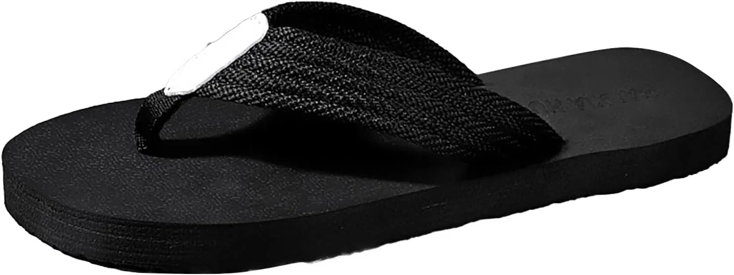 Универсальные мюли Hausschuhe Sommer Herren koreanische Hausschuhe rutschfeste gestrickte Riemen Strand Flip Flop Generisch, Schwarz