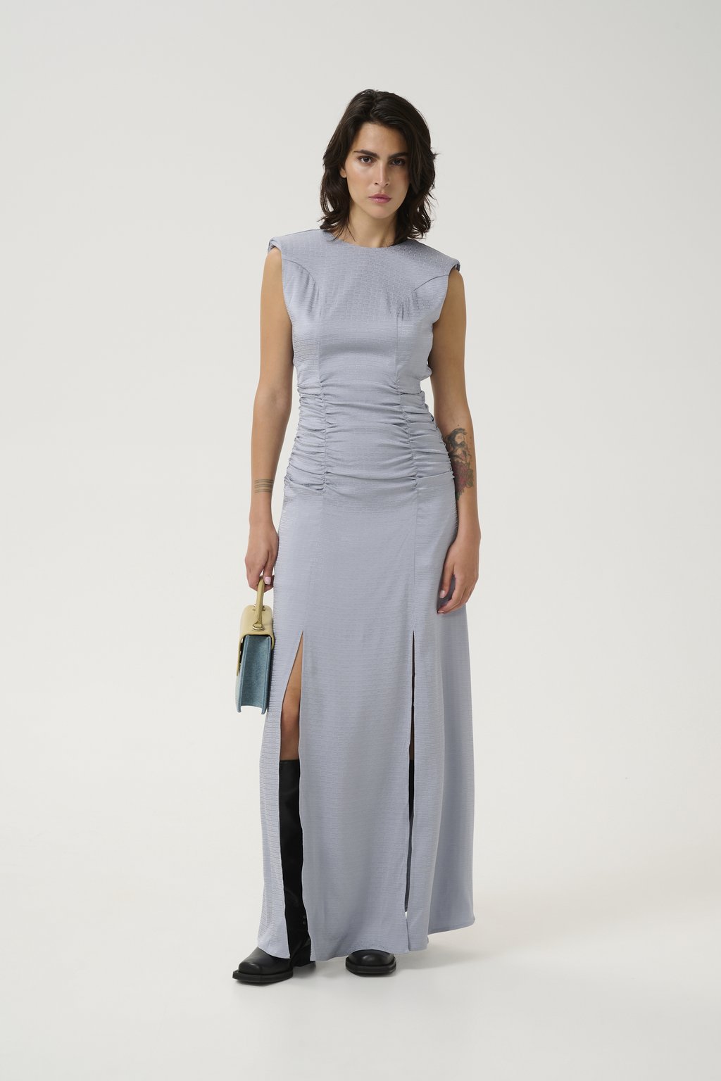 

Платье макси BIANCA DRESS Gestuz, сине-серый
