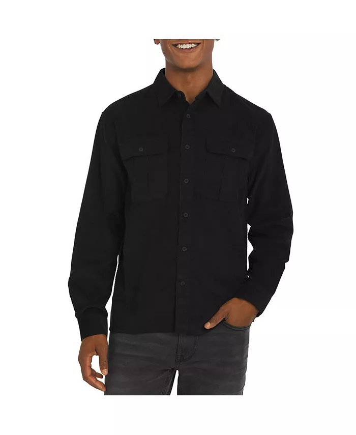 

Мужская рубашка Philip из хлопкового вельвета Dkny, черный