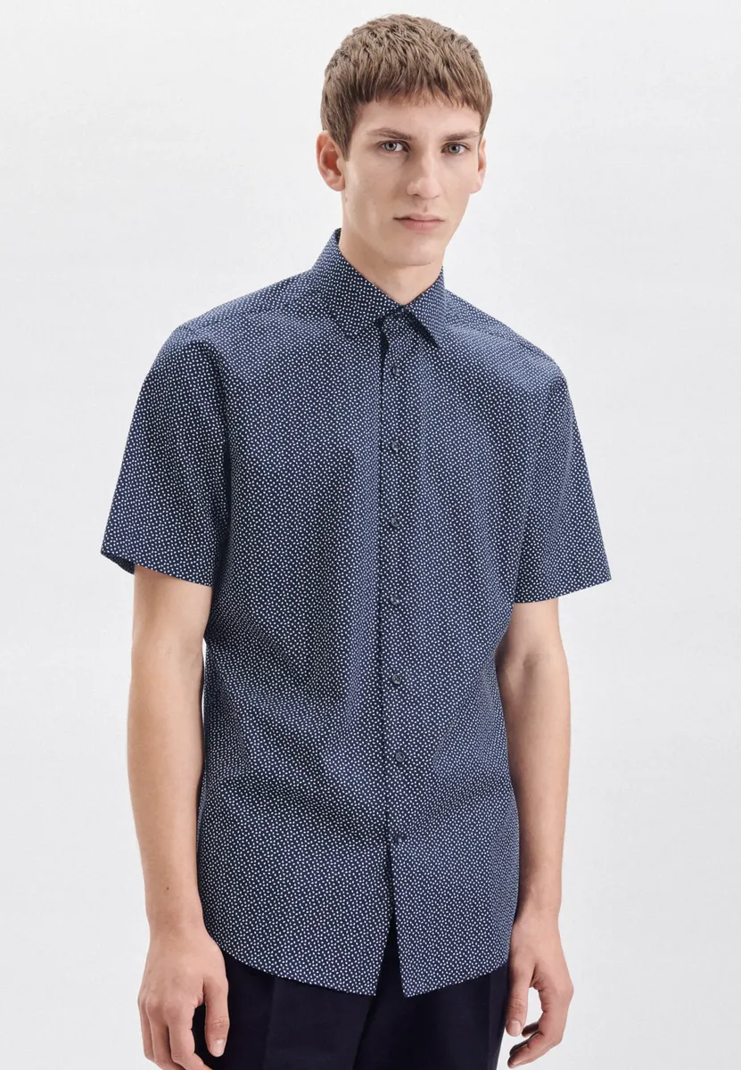 

Деловая рубашка seidensticker "Regular", стандартный воротник с короткими рукавами и принтом Kent, синий