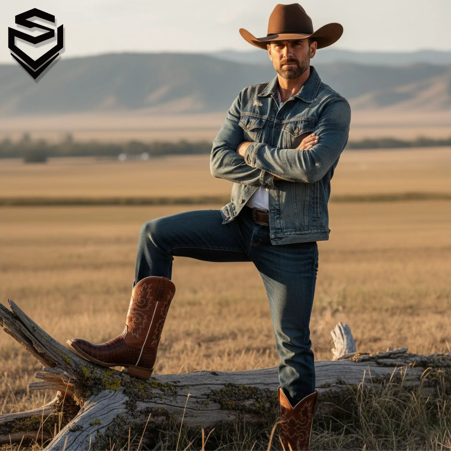 Мужские сапоги SUREWAY Caiman Cowboy - мужские вестерн-сапоги с квадратным носком, масло- и скользкоустойчивые, прочные, модные классические сапоги-ботфорты высотой 10 дюймов, рабочие сапоги с мягким носком — фото 2