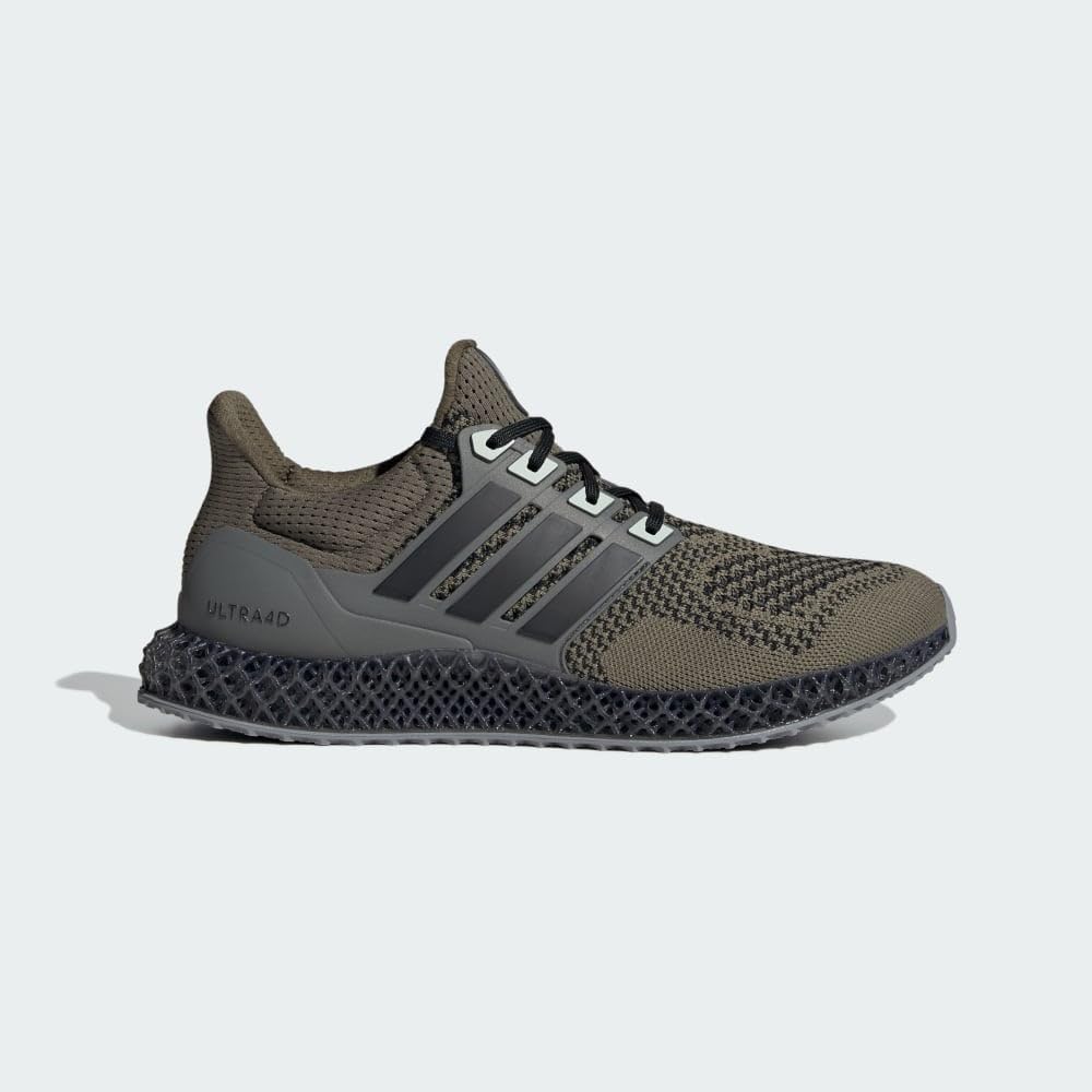Кроссовки adidas Ultra 4D для взрослых унисекс, черный/оливковый — фото 2