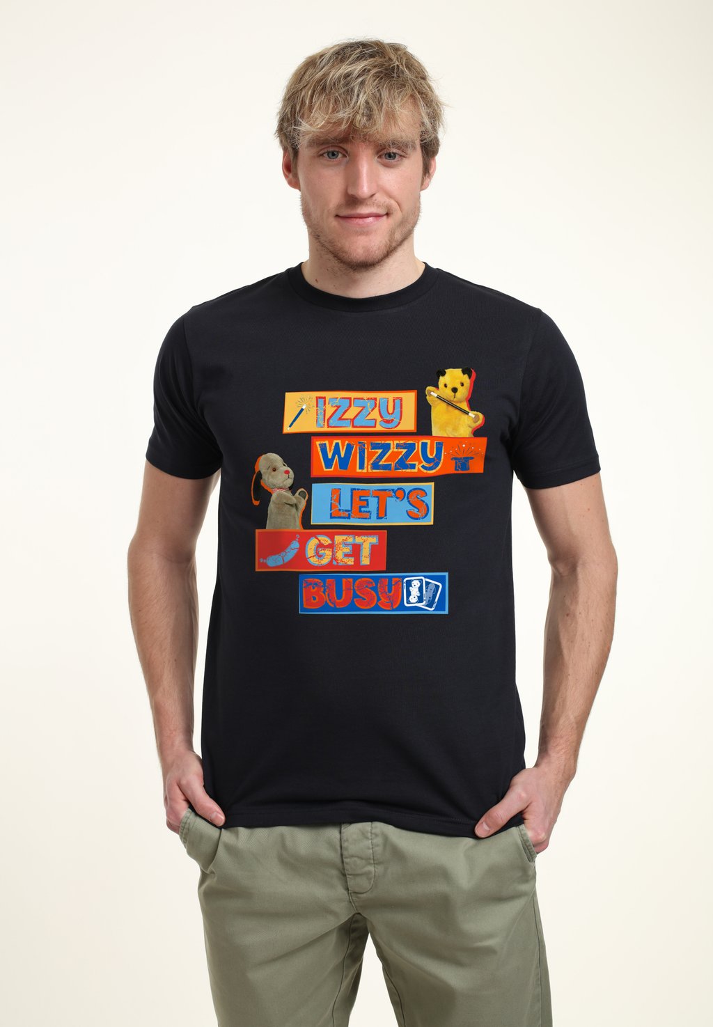 

Футболка с принтом SOOTY IZZY WIZZY LET'S GET BUSY Henry Tiger, темно-синий