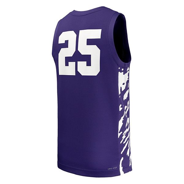 Мужская баскетбольная футболка Kansas State Wildcats #25 фиолетовая Nike — фото 4