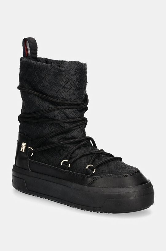 Зимние ботинки LACE-UP MONOGRAM SNOWBOOT Tommy Hilfiger, черный
