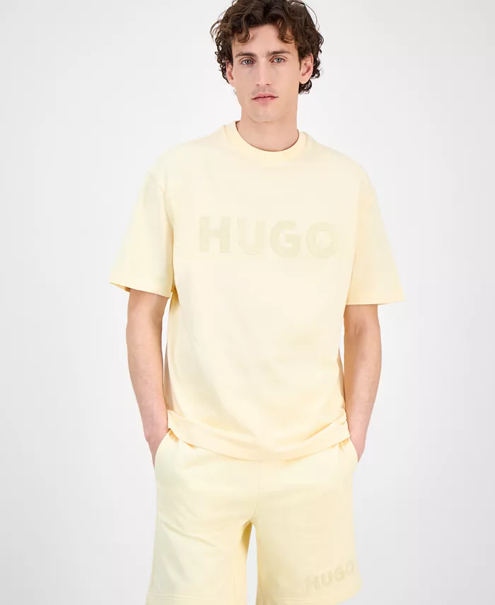 

Мужская хлопковая футболка с логотипом Dinkee Hugo Boss, желтый
