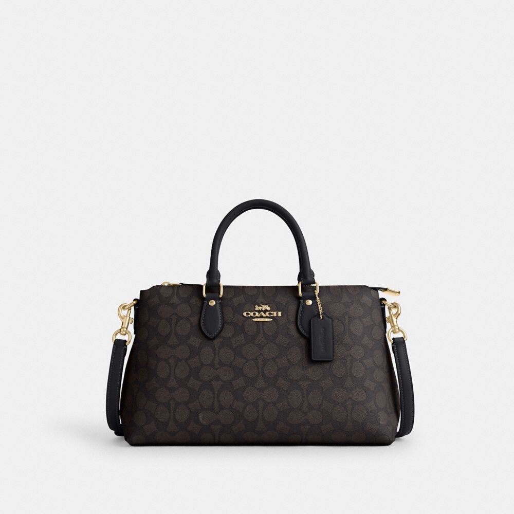

Сумка-портфель Georgia COACH, золотой/коричневый/черный
