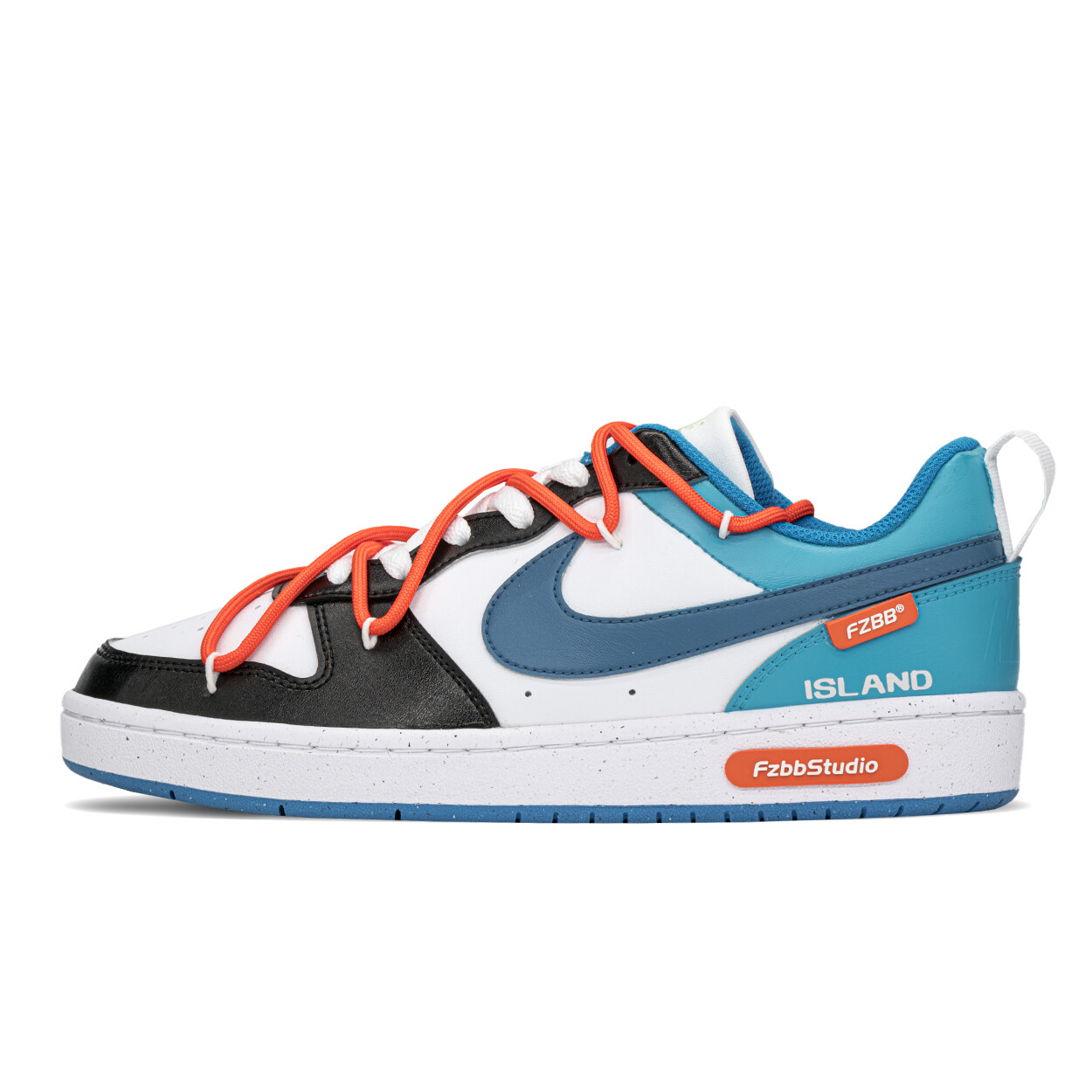 

Кроссовки Nike Court Borough Skateboarding Shoes Women's Low-top University Blue/Black/White, синий