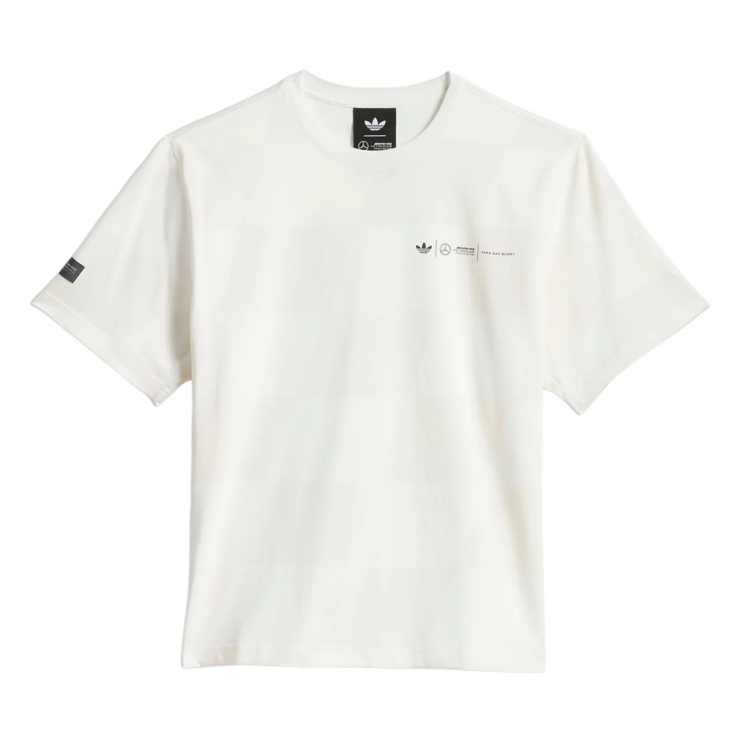 Футболка с логотипом Bad Bunny и Mercedes-AMG Petronas Formula One Adidas Originals, Bright White/Gray