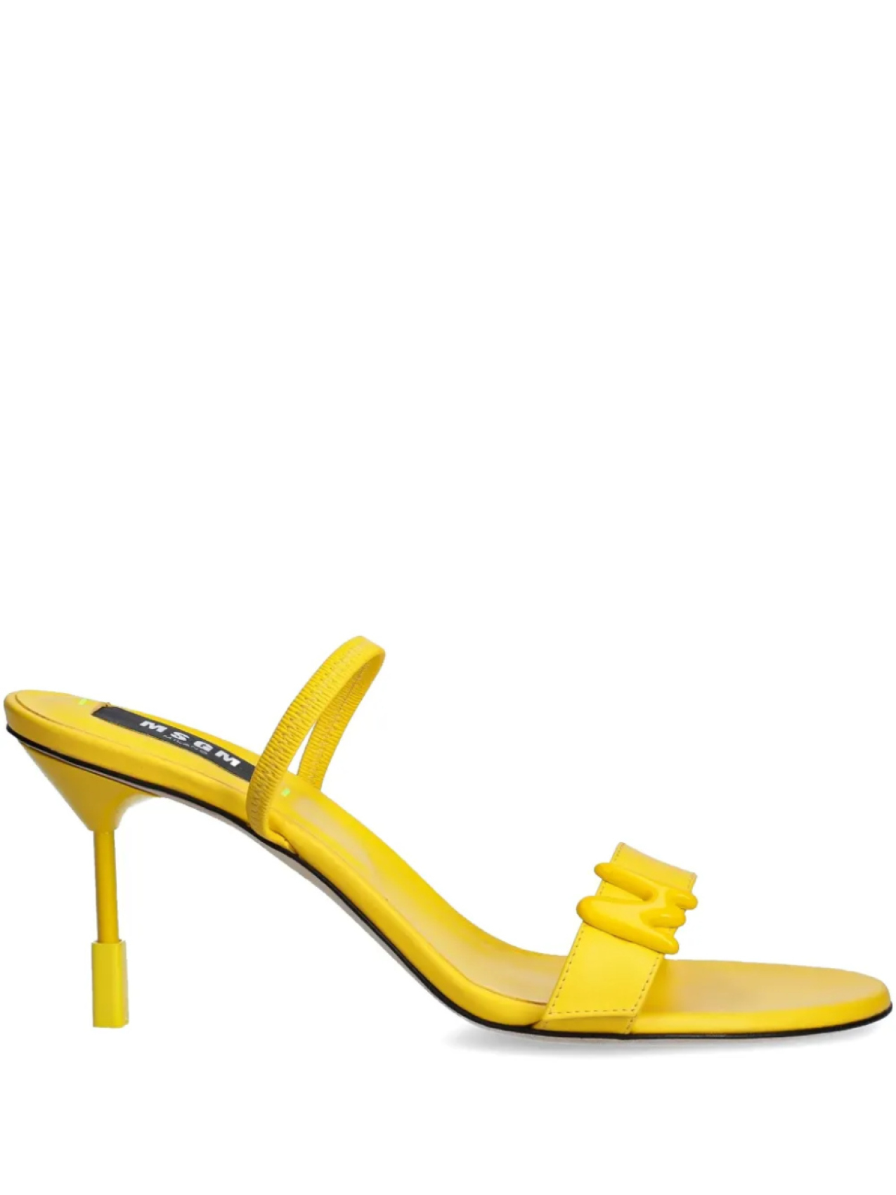 Сандалии MSGM 85 мм с логотипом, желтый