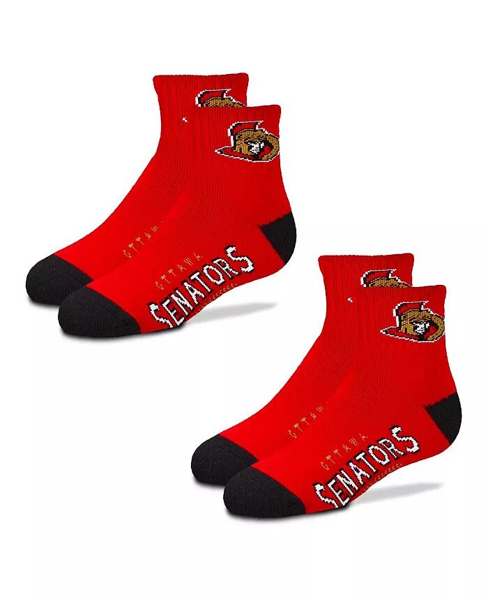 

Носки длиной 1/4 для мальчиков и девочек молодежной сборной Ottawa Senators, две пары For Bare Feet
