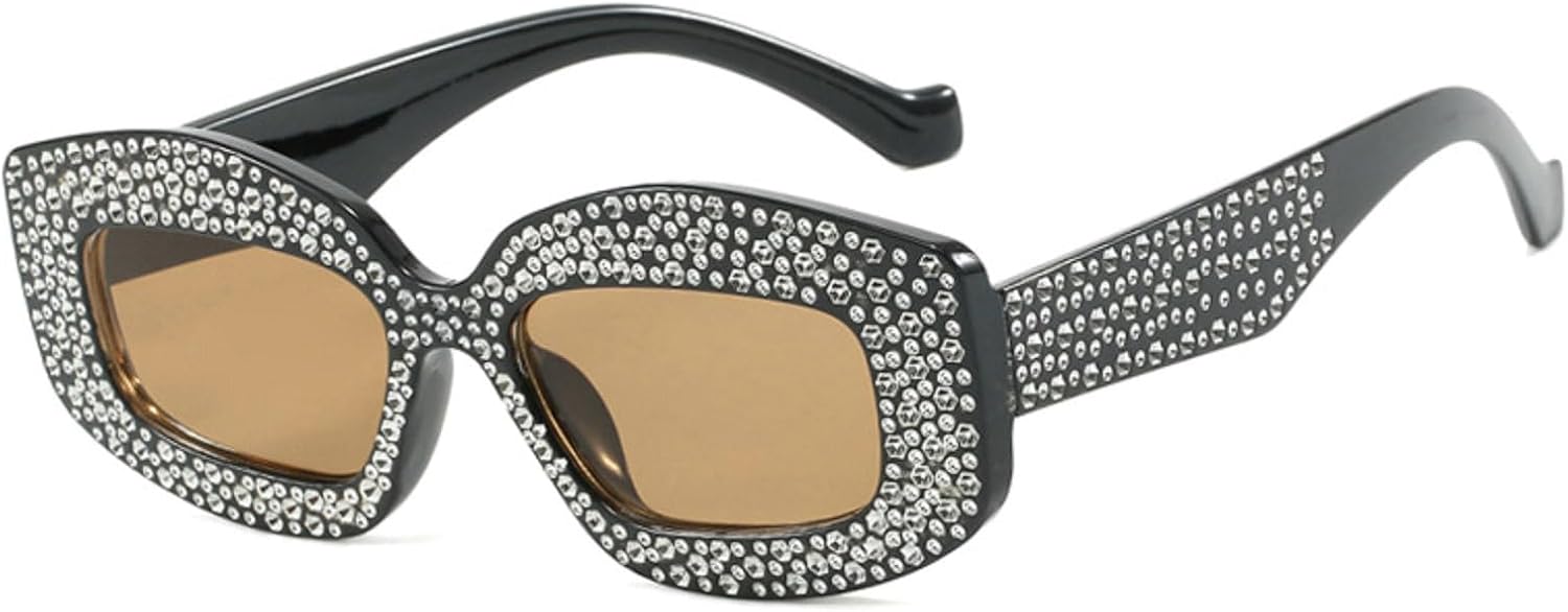 

Популярные солнцезащитные очки с бриллиантами для женщин, роскошные модные очки со стразами, солнцезащитные очки для женщин, трендовые квадратные очки UV400 N45 mincl, Black&brown