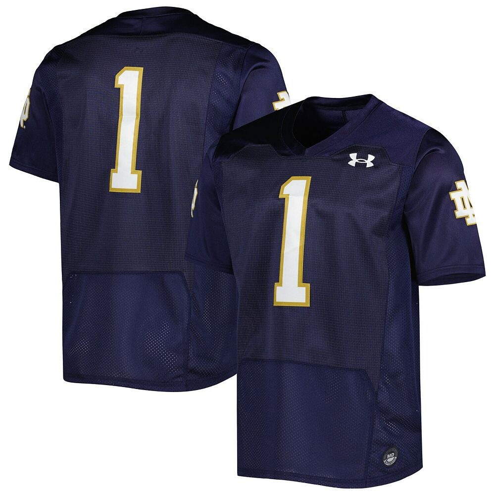 

Мужское темно-синее джерси Under Armour #1 Notre Dame Fighting Irish Premier Limited, цвет Ntd Navy