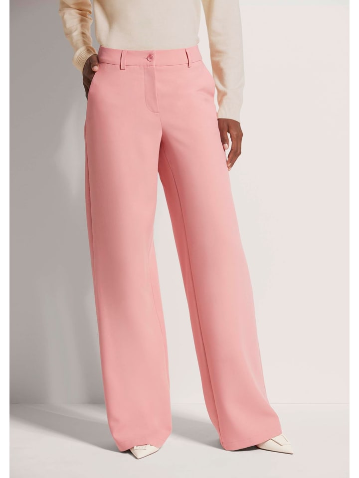 

MADELEINE Элегантные эластичные брюки бледно-розового цвета с отглаженными складками