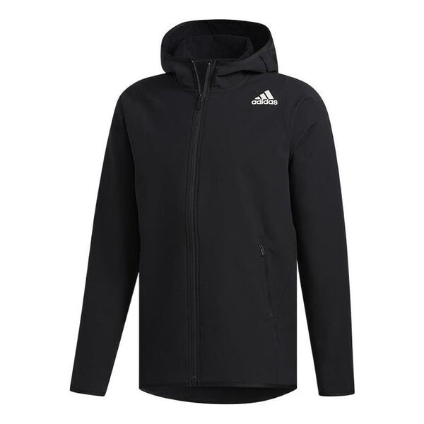 

Куртка adidas Fl Dwr Cw Hdy Casual hooded track Jacket Black, черный