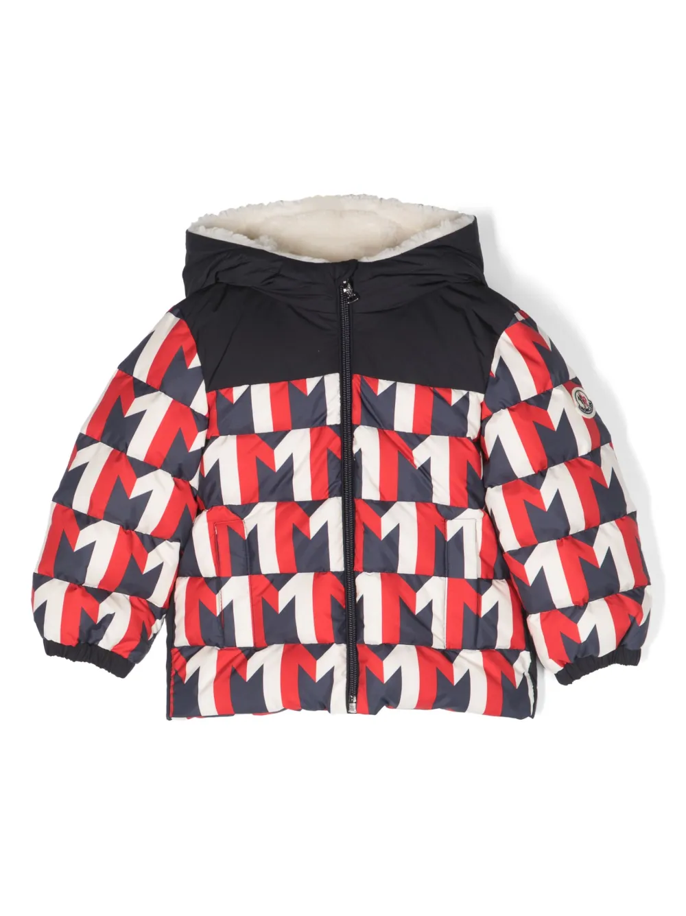 

Пуховик Eddie с монограммой Moncler Enfant, синий