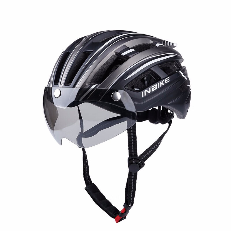 

Велосипедный шлем INBIKE горный шоссейный с очками, черный