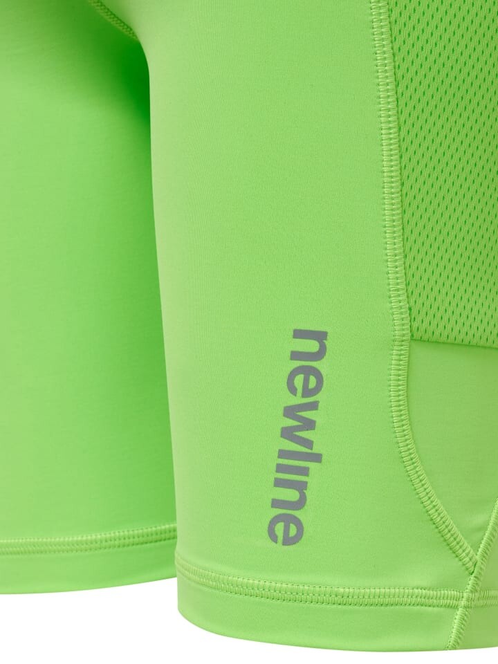 Спортивные штаны Newline Verstellbare Taille Tight Shorts Kids Core Laufen Kinder, цвет GREEN FLASH — фото 3