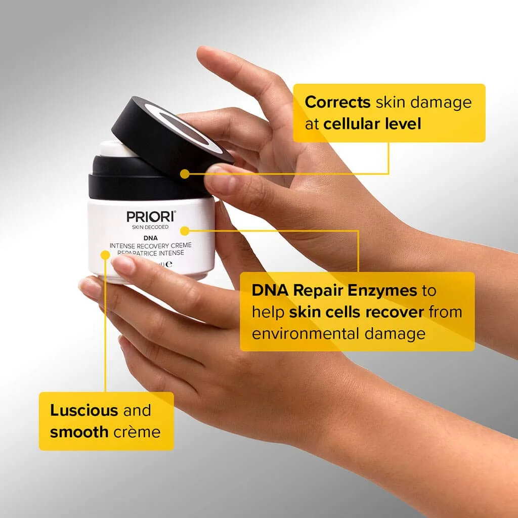 Priori Skincare набор Protect & Repair: сыворотка DNA Recovery и крем DNA Intense Recovery, антиоксиданты, витамин C, защита от синего света, протестировано дерматологами, без отдушек, blue — фото 3
