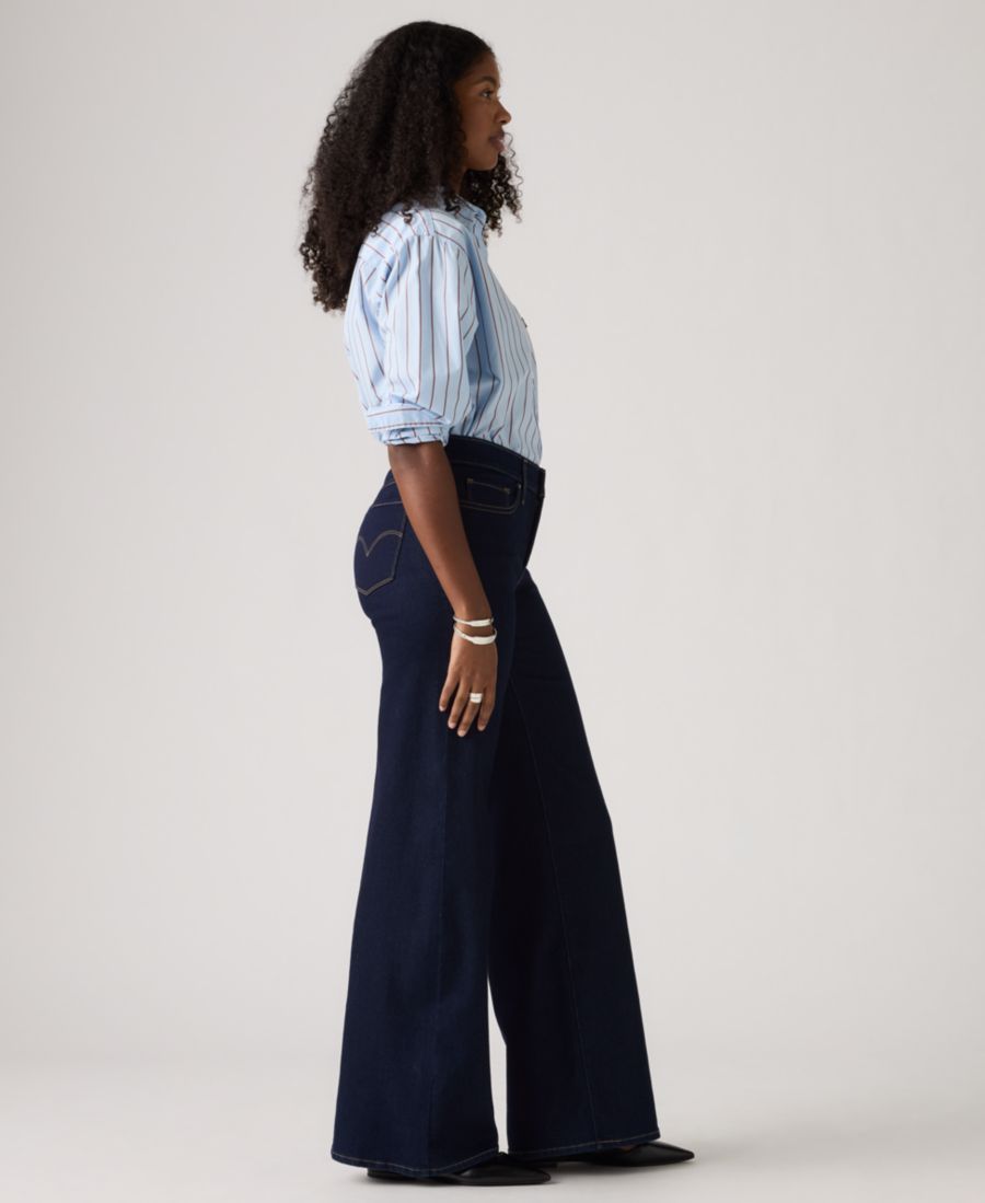 Женские джинсы 318 Shaping Stellar-Stretch Wide-Leg Jeans, длина штанин 30 дюймов Levi's, Darkest Sky — фото 2