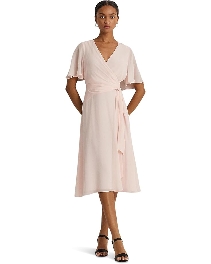 

Платье Lauren Ralph Lauren Belted Georgette Dress, цвет Pink Opal
