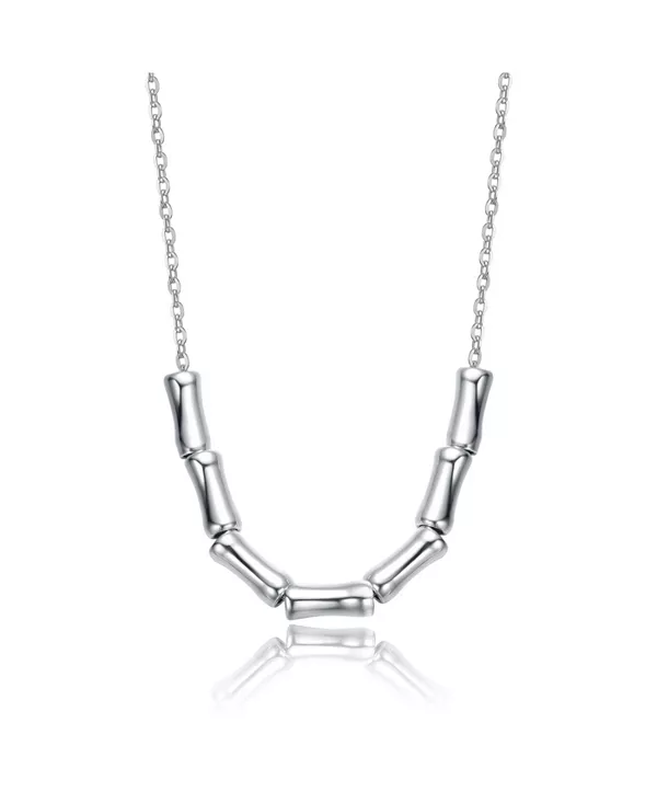 

Ожерелье из белого золота с бусинами, имитирующими бамбук Rachel Glauber, silver