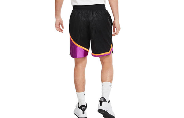 Шорты kma mesh quick dry contrasting colors basketball shorts black purple Nike, черный — фото 2