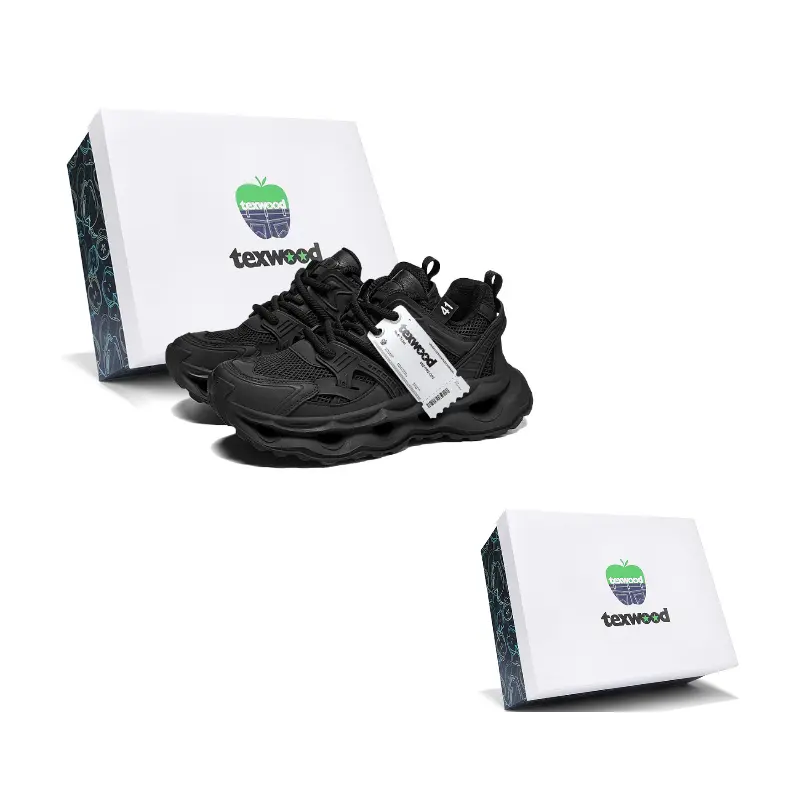 

TEXWOOD Мужские низкие массивные кроссовки Black в коробке, цвет Black[Box]