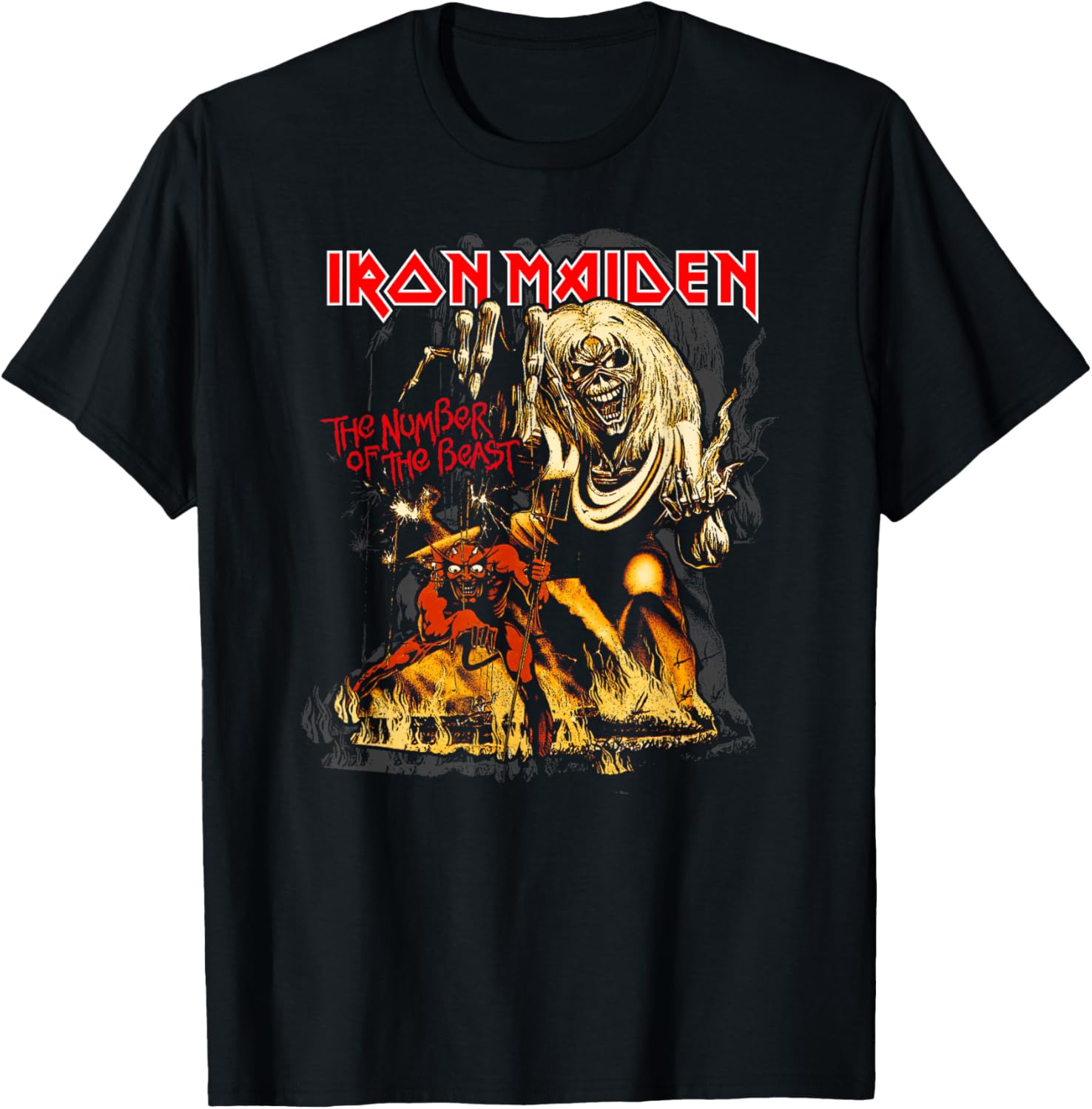 

Футболка с графическим принтом Iron Maiden - Number of the Beast, черный