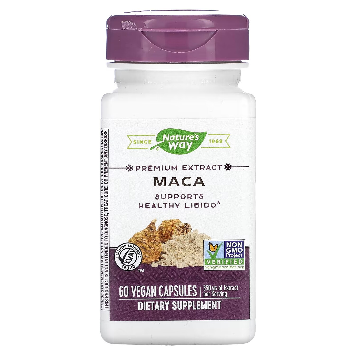 

Добавка Nature's Way Premium Extract Maca 350 мг, 60 веганских капсул