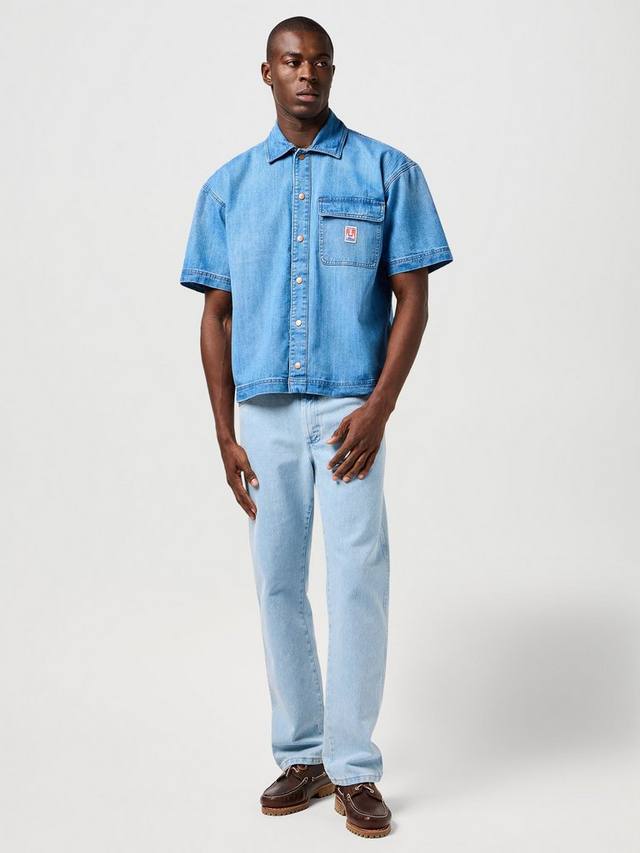 

Короткий джинсовый овершерт Casey Jones с короткими рукавами Wrangler, Mid Wash