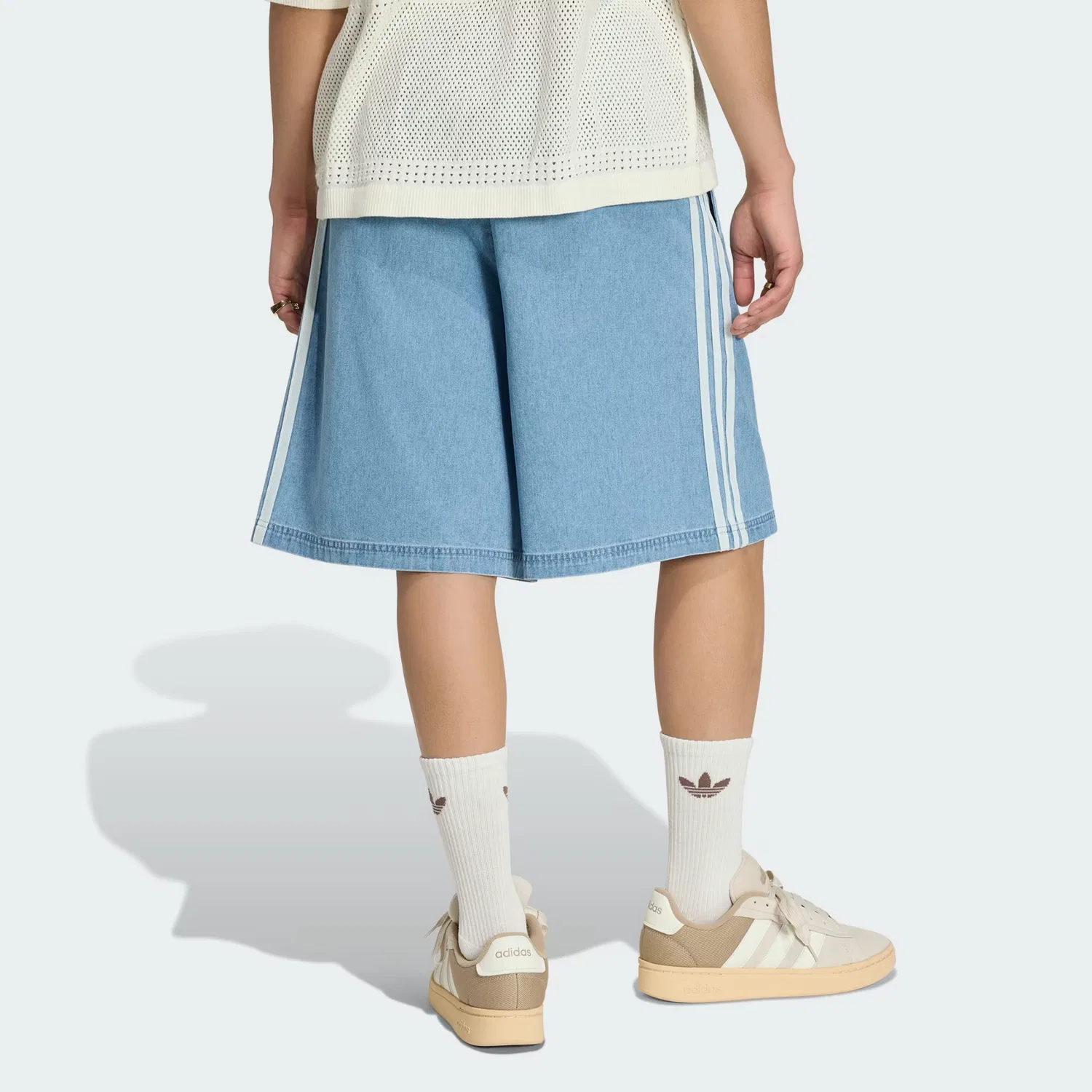 Джинсовые шорты Adidas Originals Men's Light Blue — фото 4