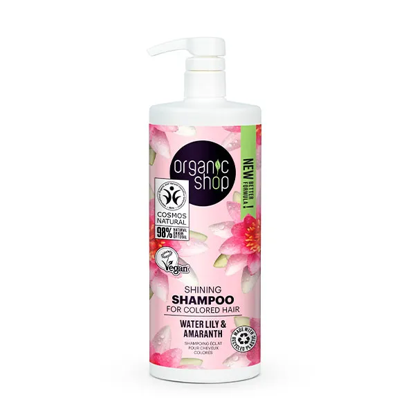 

Шампунь для блеска и цвета Shining Shampoo Water Lily & Amaranth Organic Shop, 1.000 ml
